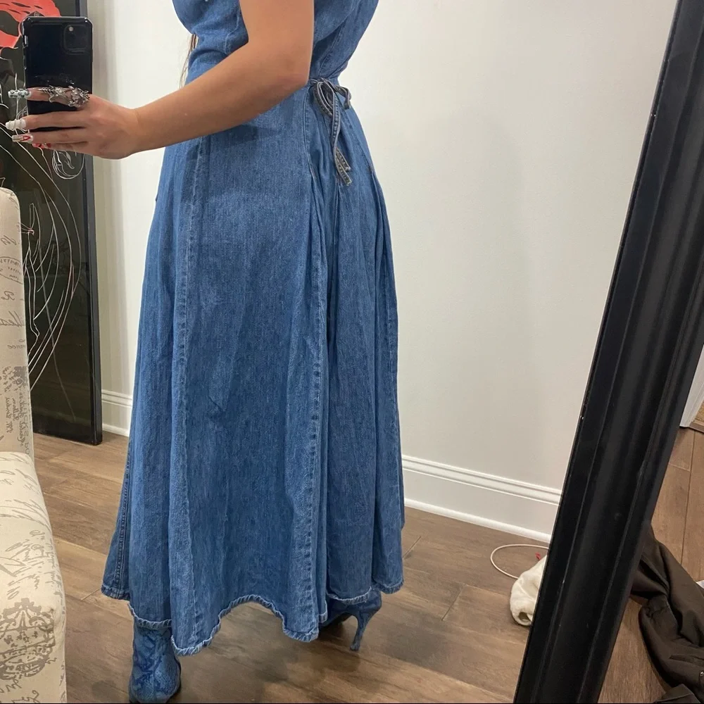 vintage denim maxi dress - Picture 4 of 7